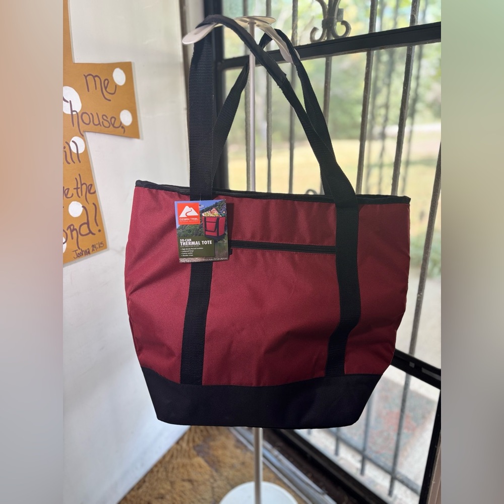 Ozark Trail Maroon and Black Thermal Tote